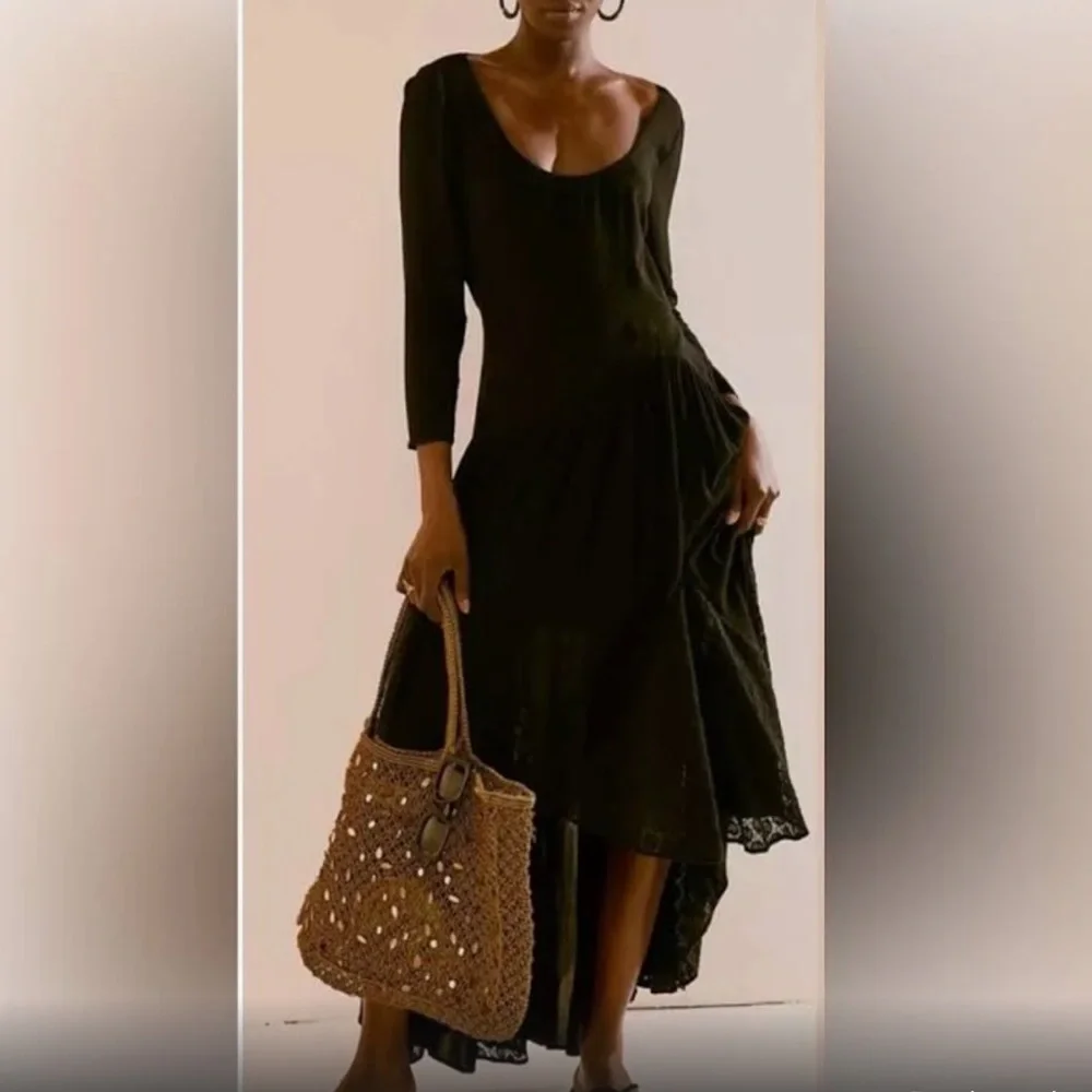 Free People Sea Me Maxi Dress in Black - Picture 2 of 6